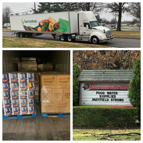 SpartanNash provided more than $200,000 worth of supplies to the Kentucky communities of Mayfield, Dawson Springs and Bowling Green.