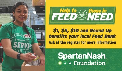 SpartanNash has launched its eighth annual fundraiser to support local food pantries across the Midwest this holiday season.