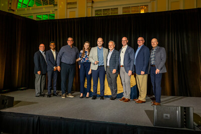 From left to right: Chris Zulfer (Director, GFD Merchandising, SpartanNash), Arpen Shah (VP, Merchandising Strategy and Analytics, SpartanNash), John Blakey (Customer Account Lead, General Mills, Inc.), Lauren Keys (Customer Account Lead, General Mills, Inc.), Matt Amendola (Senior Customer Manager, General Mills, Inc.), Tony Sarsam (CEO, SpartanNash), Bennett Morgan (SVP and Chief Merchandising Officer, SpartanNash), Mike Richardson (Director, GFD Merchandising, SpartanNash), Brandon Pasch (VP, Center Store Merchandising, SpartanNash)